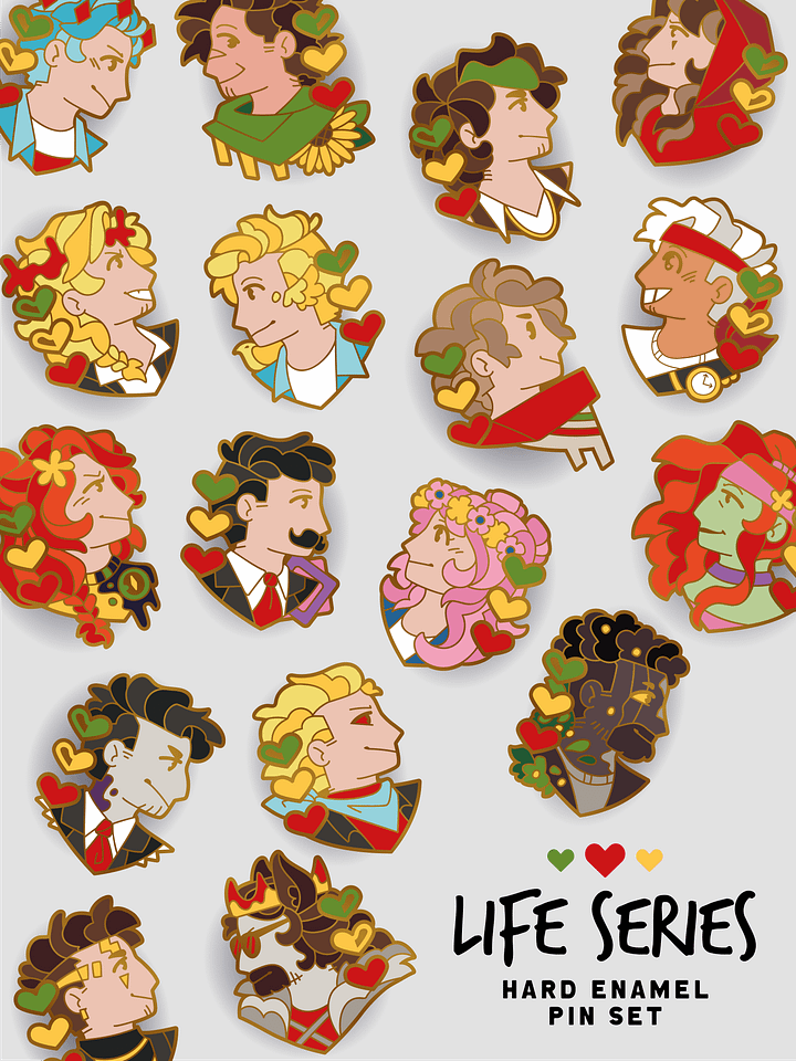 *PREORDER* Life Series Hard Enamel Pin Set product image (1)
