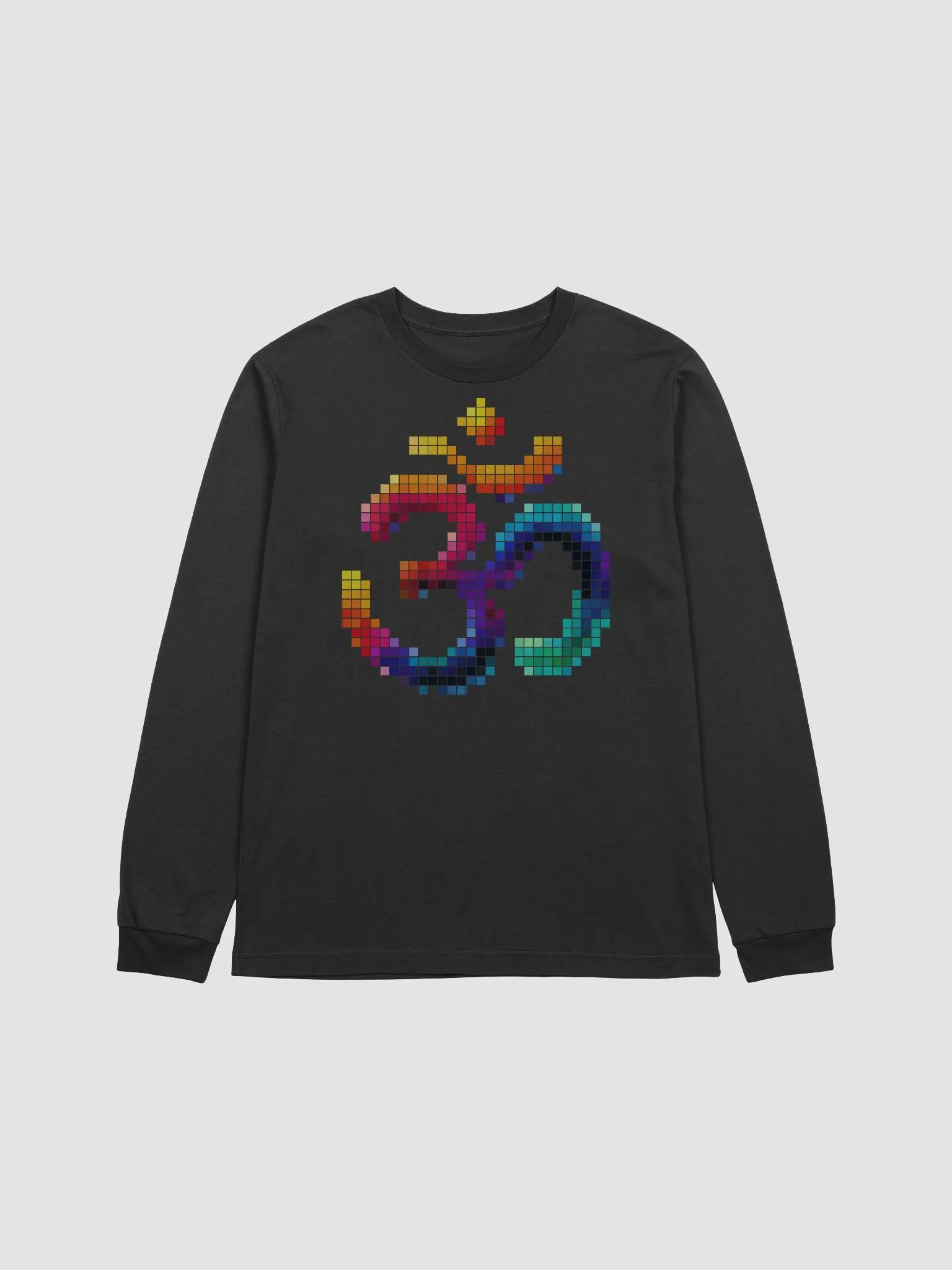Pixelated Om Symbol Long Sleeve Tee product image (3)
