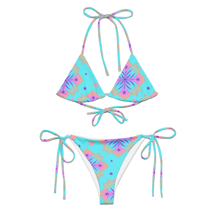 Pretty Pastel Bow Pattern String Bikini product image (1)