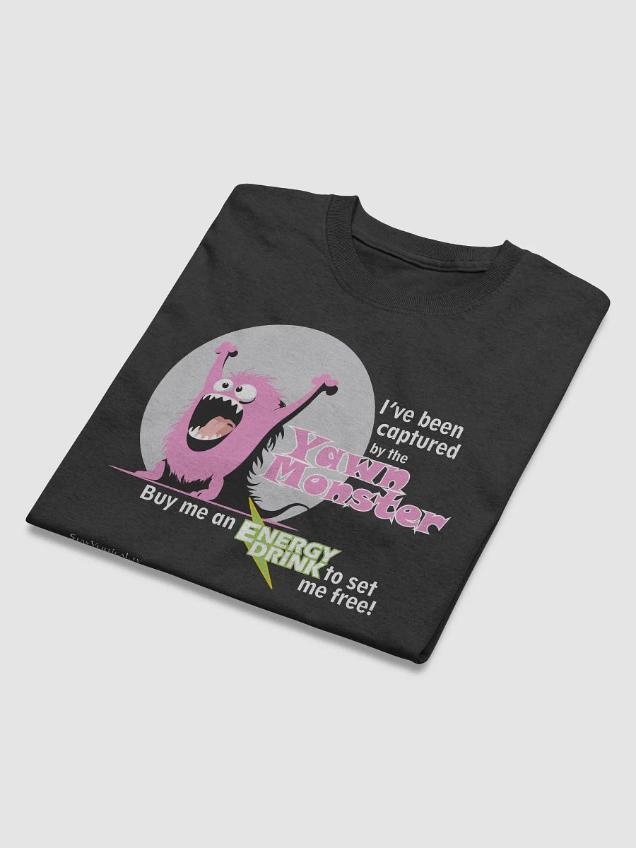 Pink Yawn Monster Buy Me a Energy Drink dark t-shirt product image (4)