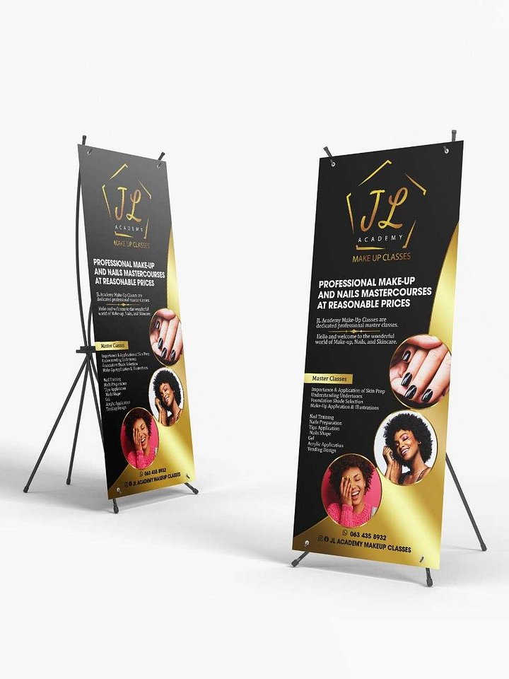 Cosmetics Roll-Up Banner Design Template product image (1)