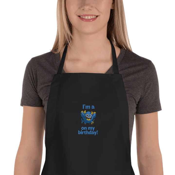 Birthday Monster Embroidered Cooking Apron product image (1)