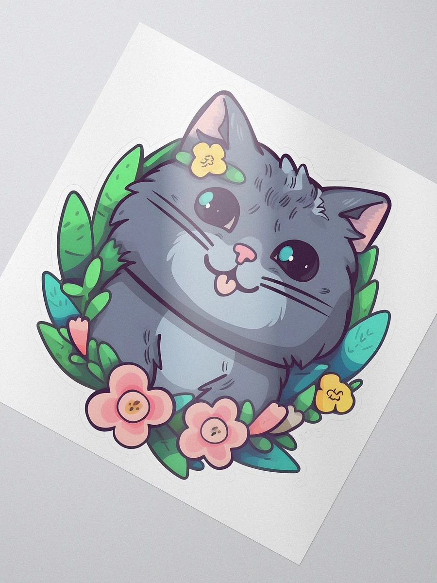 FloraCat Sticker - Whimsical Cat Covered in Flowers product image (2)