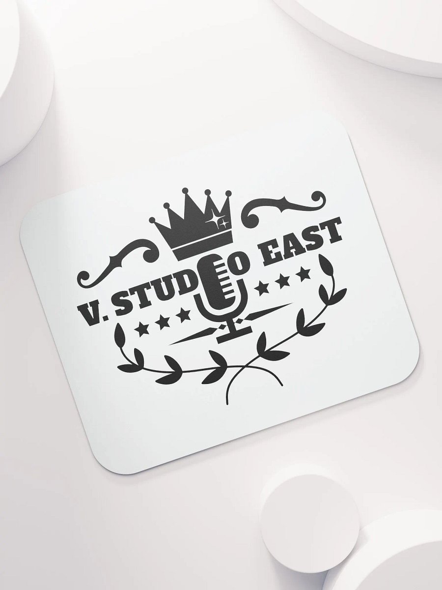 White mousepad with black logo (small) product image (7)