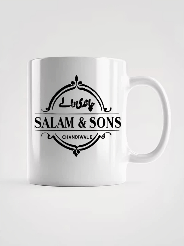 SALAM & SONS CHANDIWALE Official White Glossy Mug product image (1)