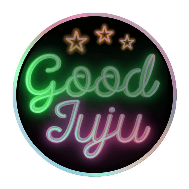 Holographic Neon Good Juju Sticker product image (1)