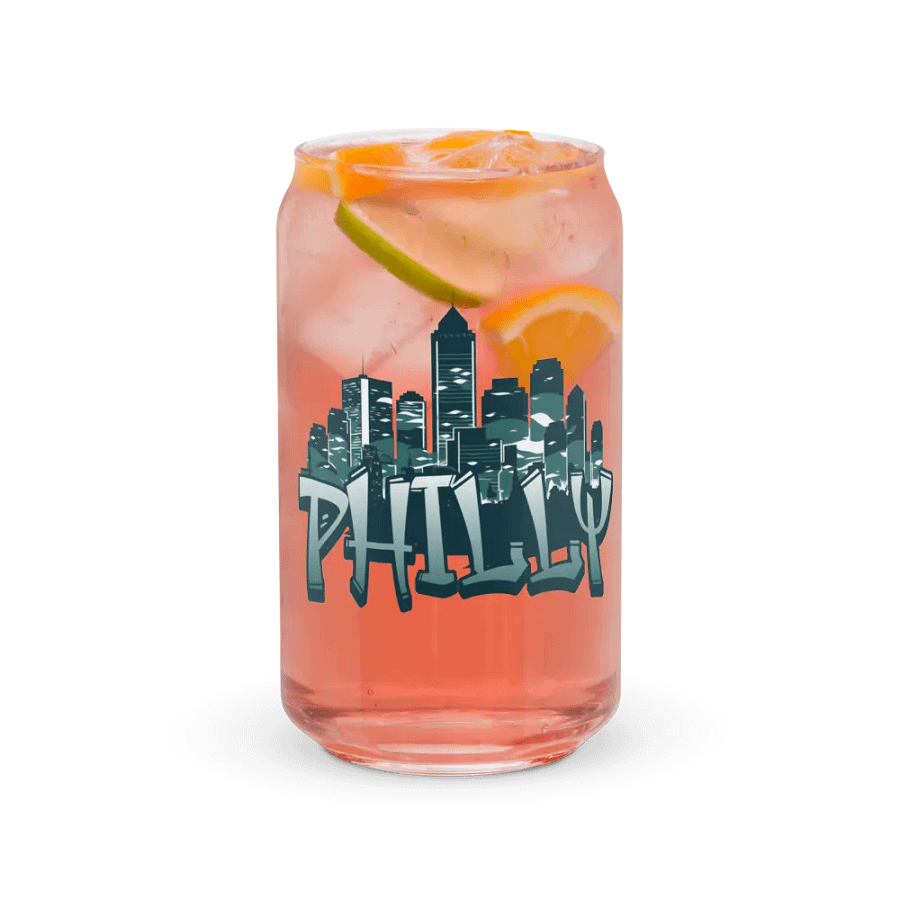 GREEN PHILLY CITYSCAPE Can-Shaped Glass - GREEN product image (7)