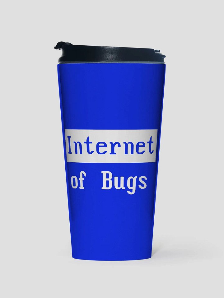 Internet Of Bugs Blue Travel Cup product image (1)