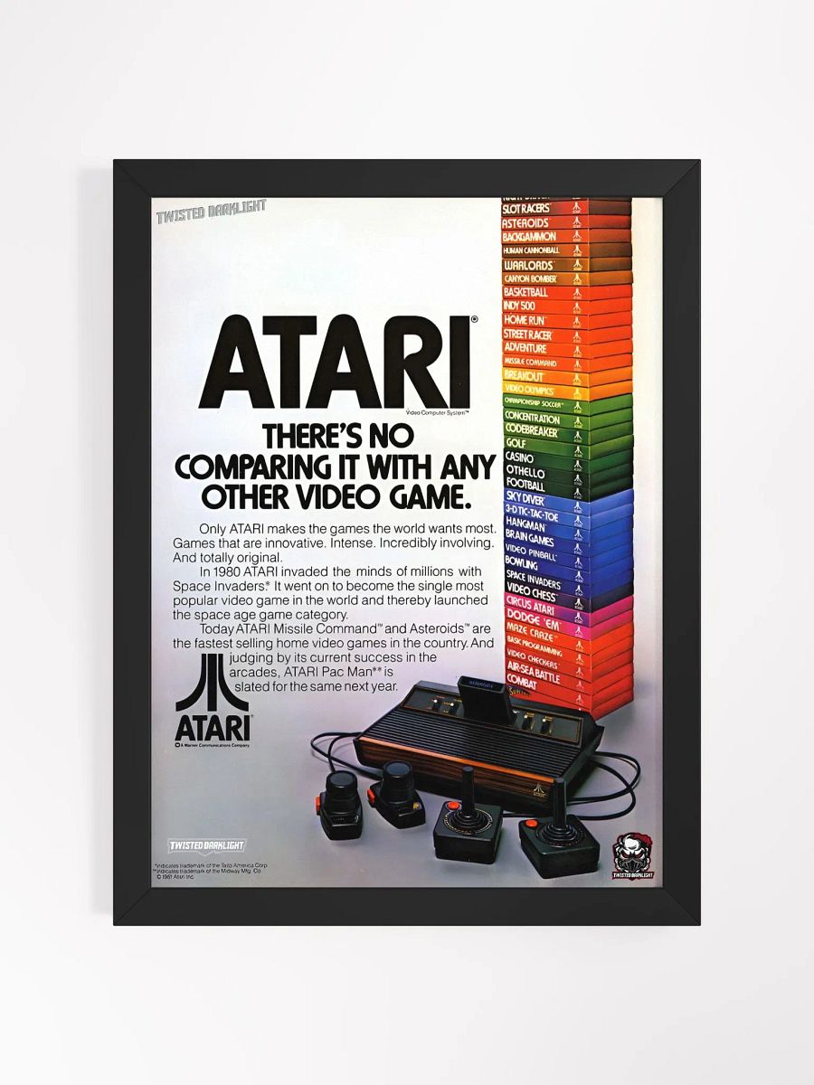 Atari 2600 Framed Retro Advertisment Poster from 1981 of A Retro Video Computer System: Size 12" x 16" product image (4)