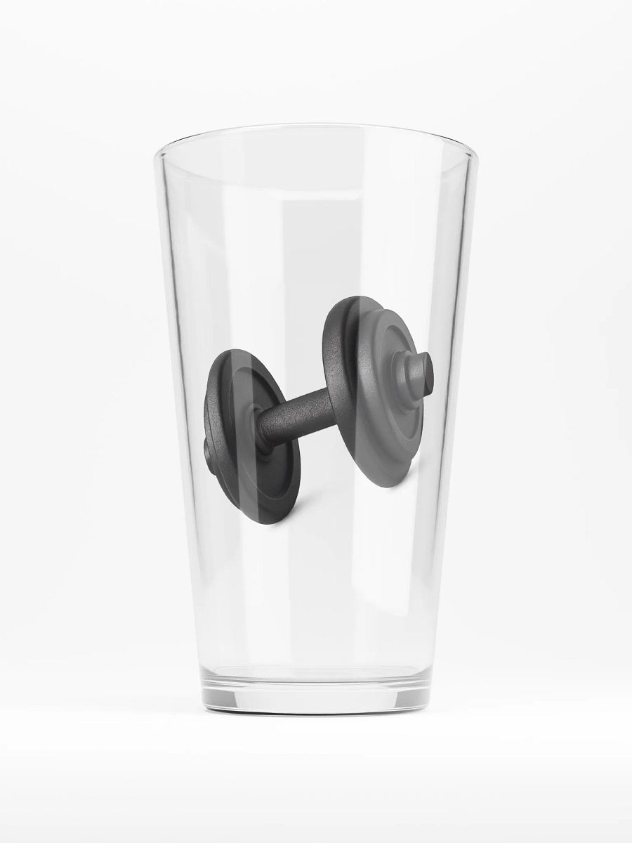 Black Dumbbell Pint Glass product image (1)