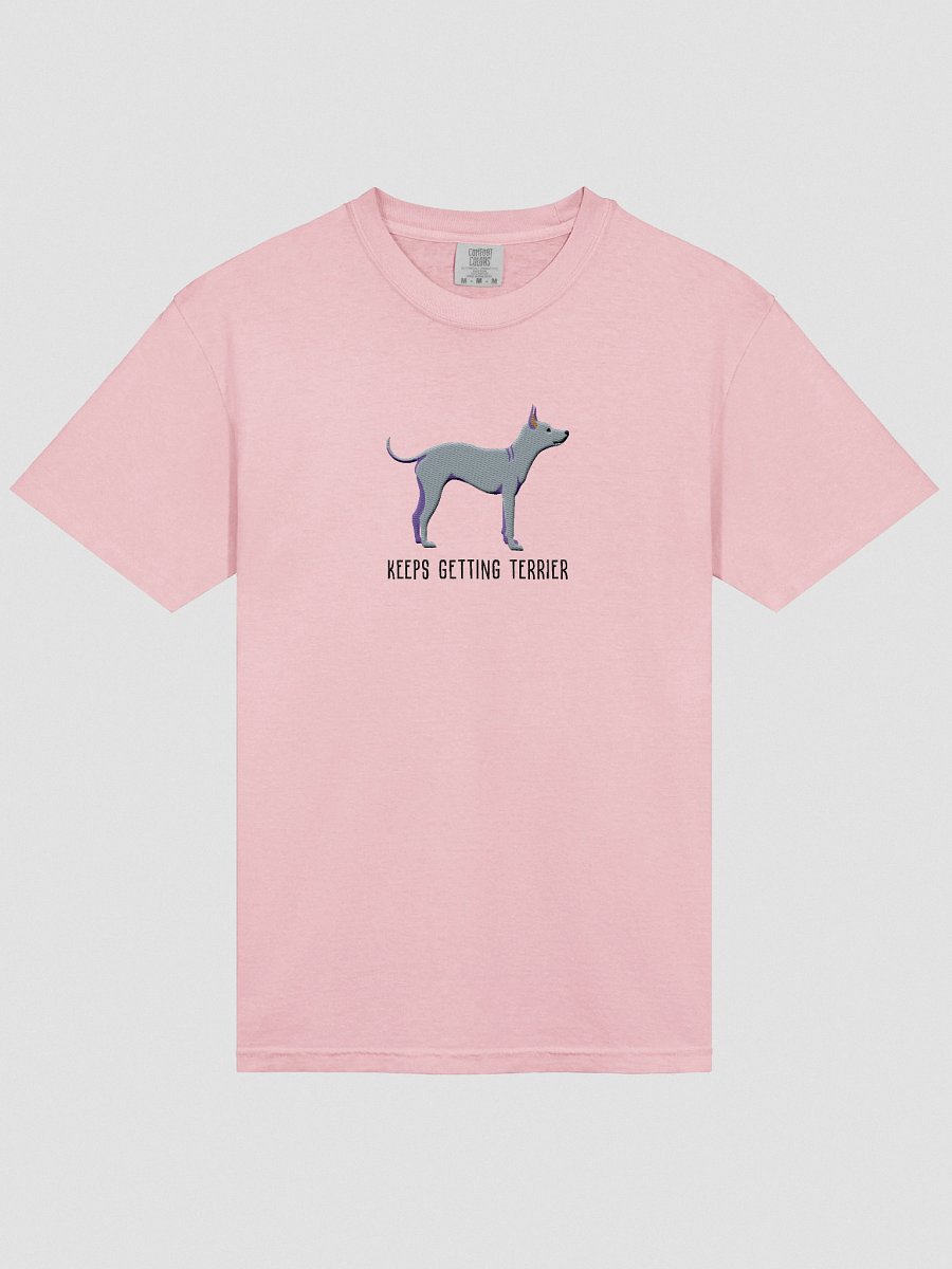 Keeps Getting Terrier T-Shirt(Embroidered) of an American Hairless Terrier(Gray) product image (43)