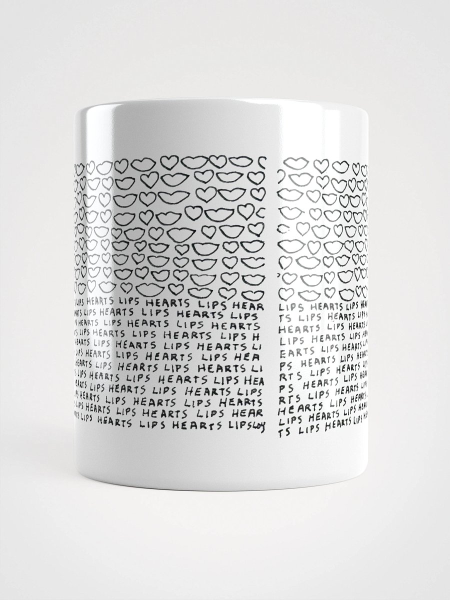 Lips Hearts White Glossy Mug product image (10)