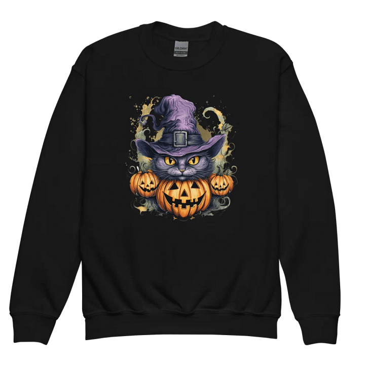 KIDS Witch Cat Youth Sweatshirt product image (7)
