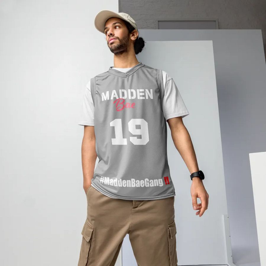 Madden Bae Jersey 👨‍🎨 (Gray + White Logo) product image (9)