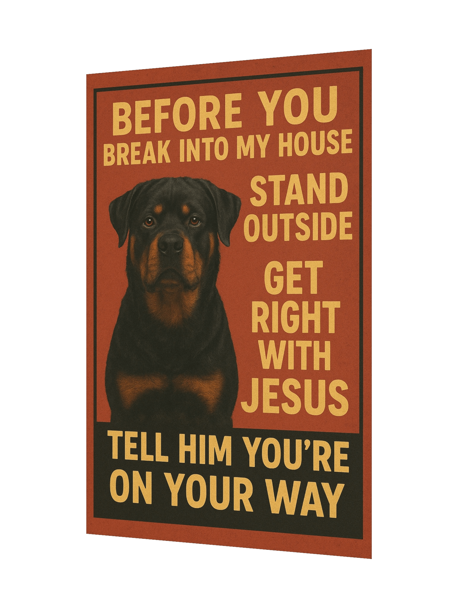 Rottweiler Get Right With Jesus - Poster product image (9)