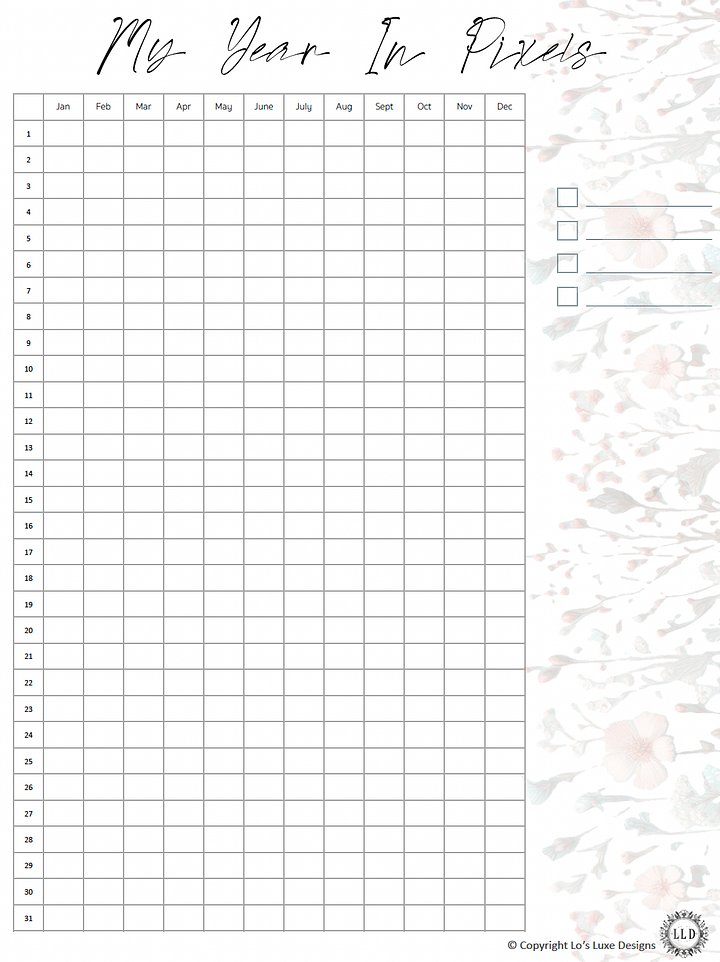 Wildflower Habit Tracker Bundle - 8.5x11 Printable product image (2)