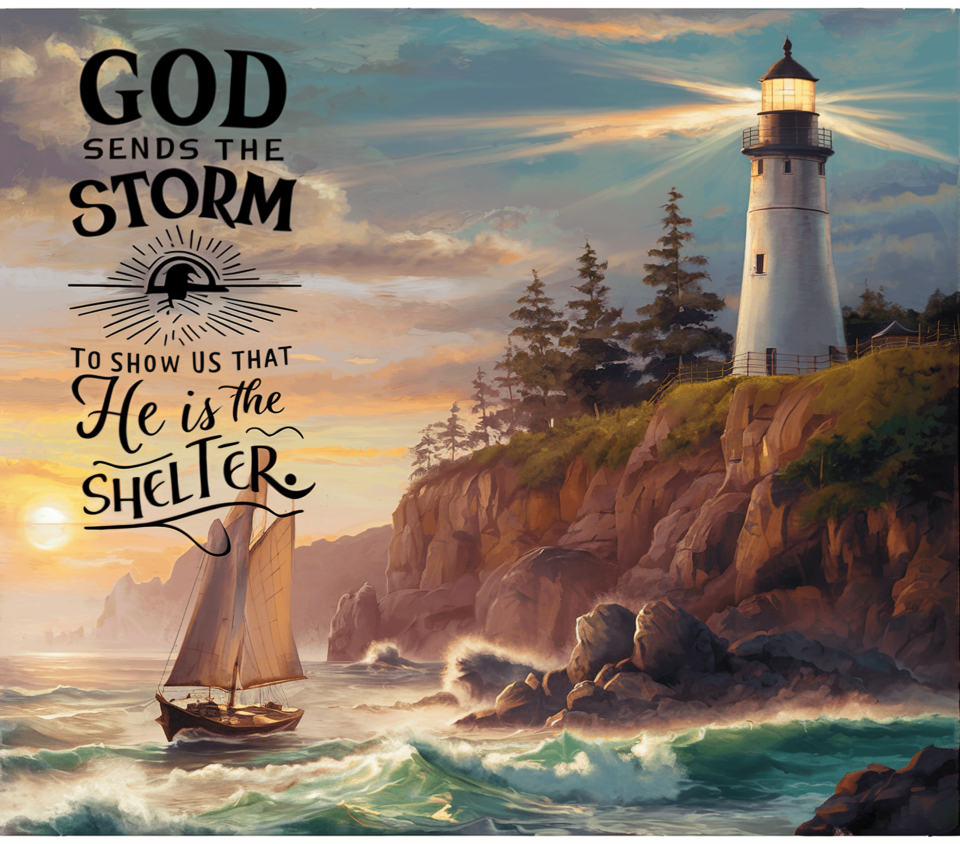 God Sends the Storm to Show You He is the Shelter Tumbler product image (7)