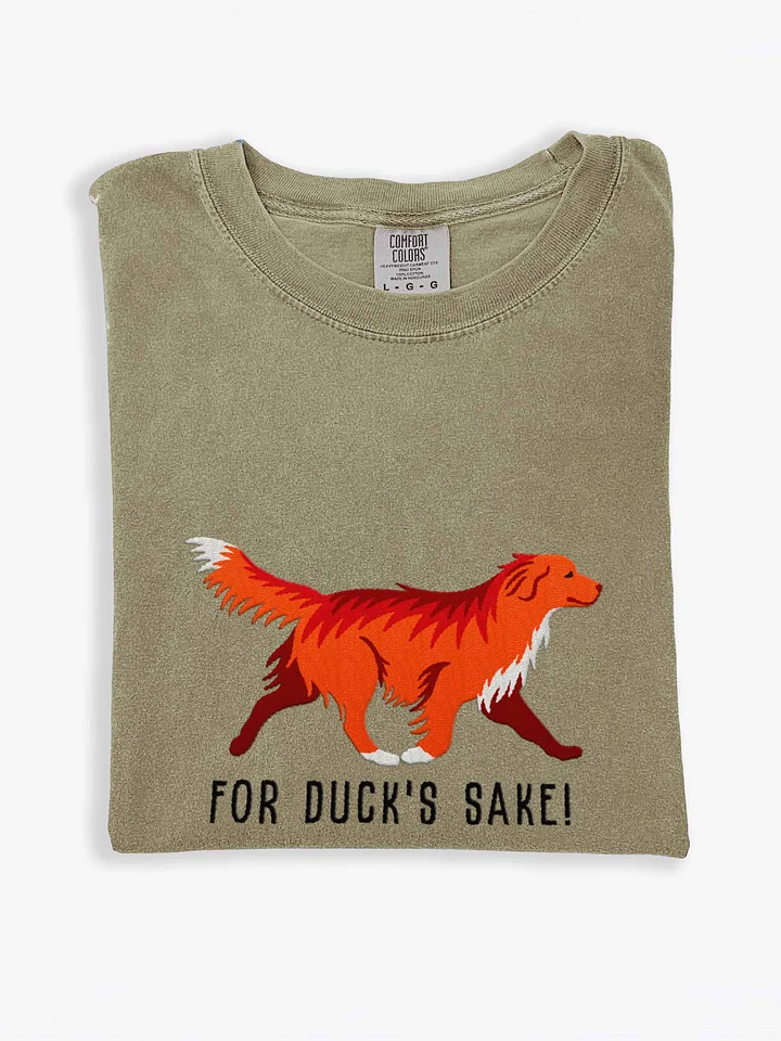 For Duck's Sake T-Shirt(Embroidered) of a Nova Scotia Duck Tolling Retriever(Red) product image (1)
