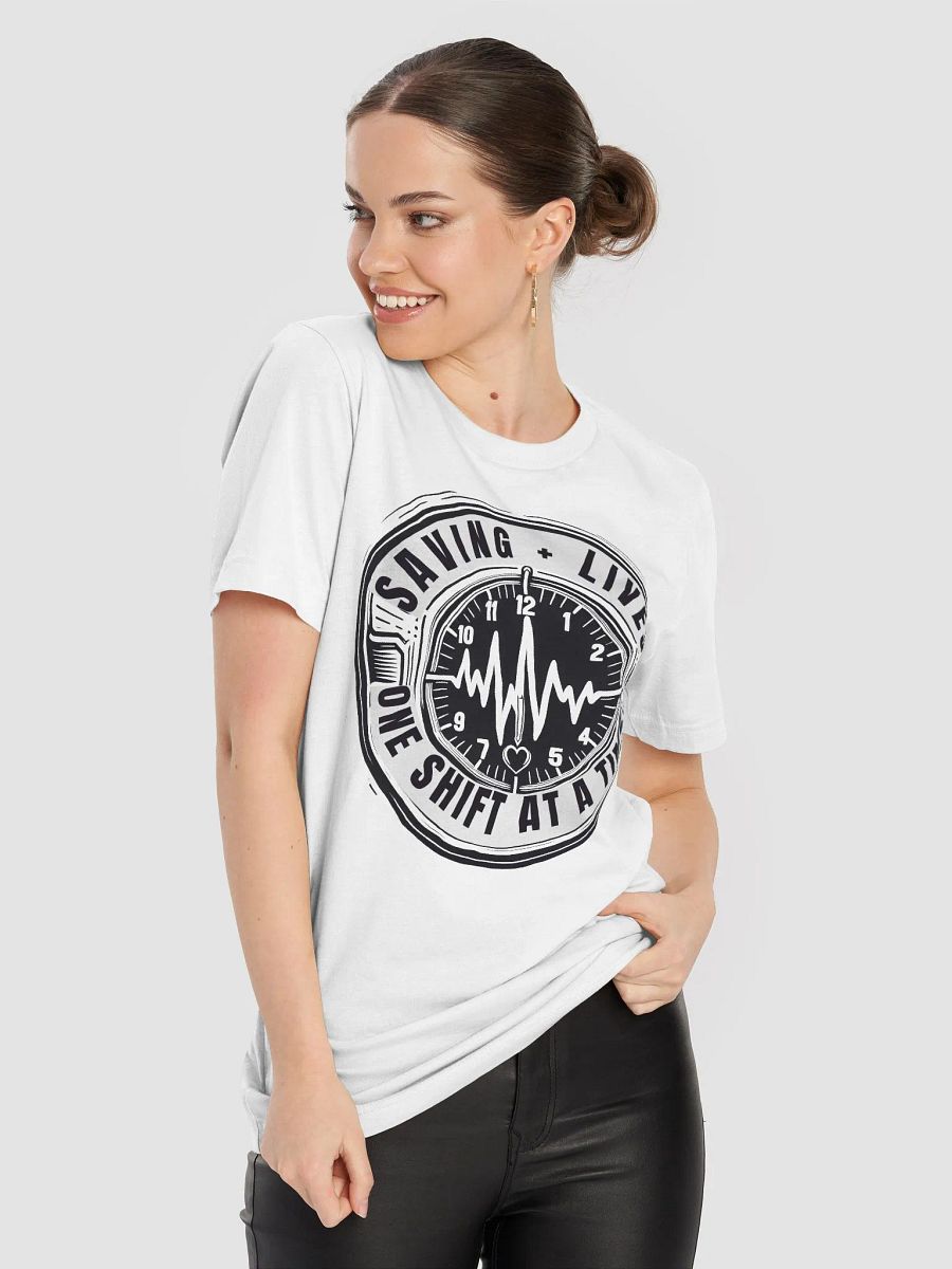 saving lives, Heartbeat Hero Emblem T-Shirt product image (22)