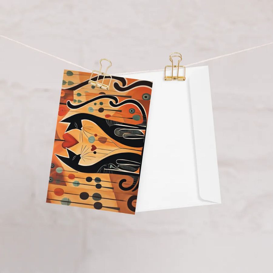 ORANGE DOTTED BLACK LOVE CATS product image (9)