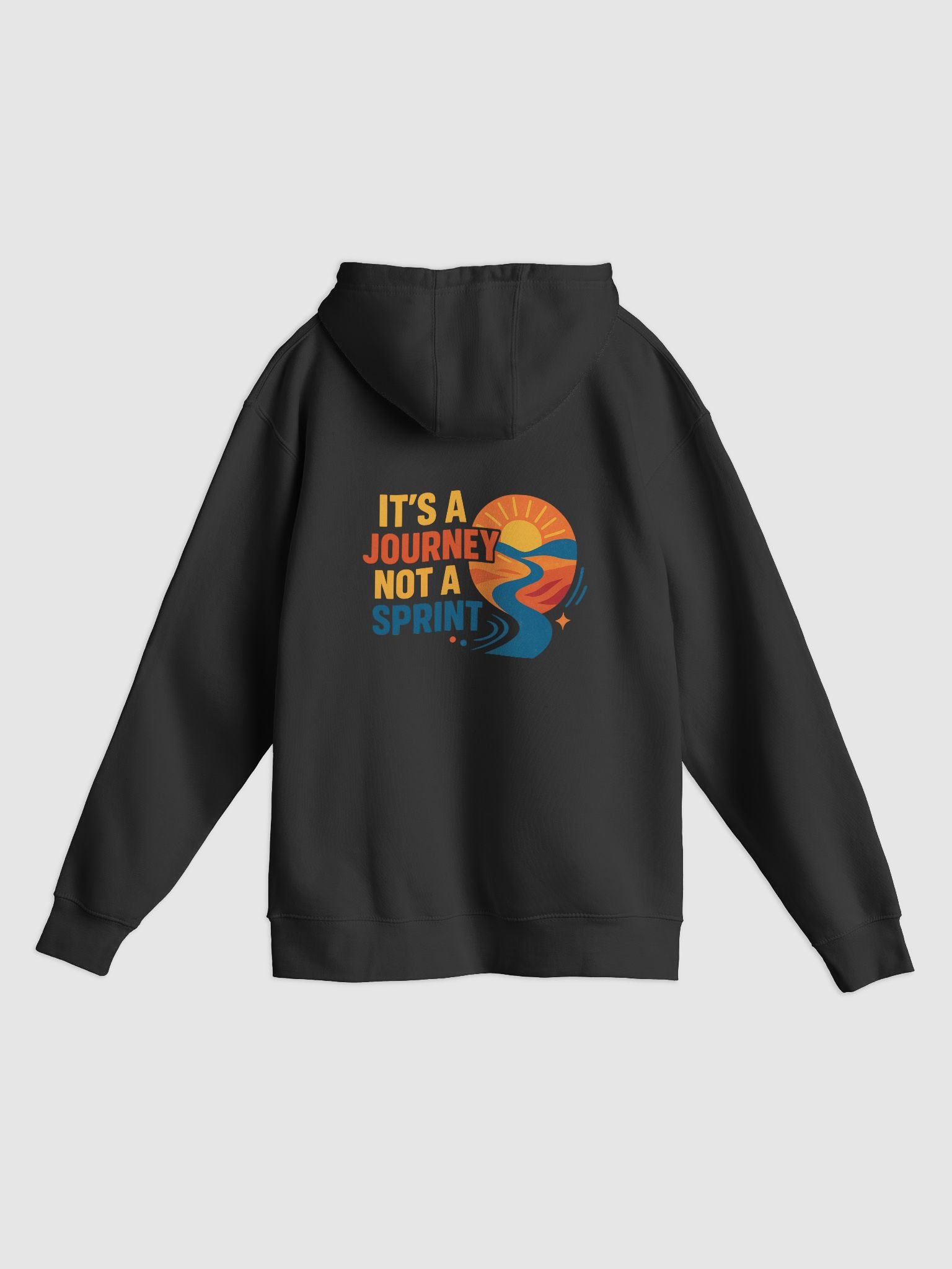Journey Sunset Hoodie – Cozy Motivational Hoodie with Scenic Graphic & Inspirational Message product image (2)