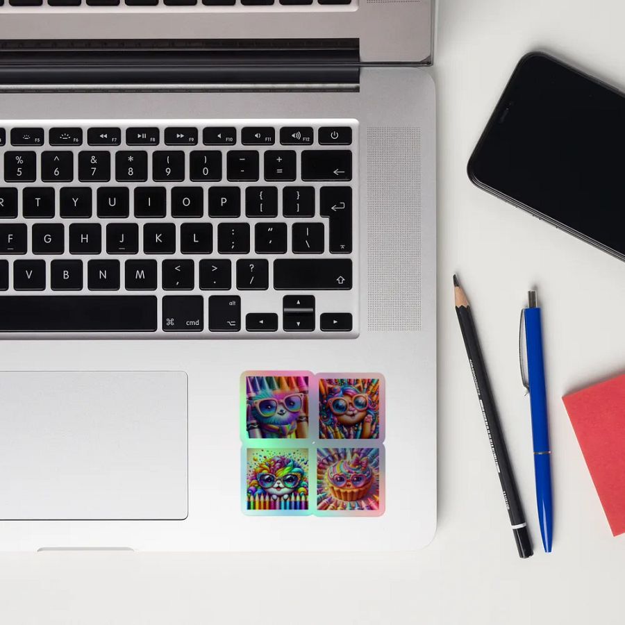 Whimsical Creatures Holographic Sticker Set product image (12)