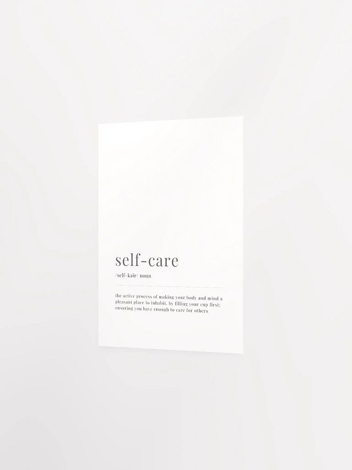 Self-Care Definition Poster Print product image (12)