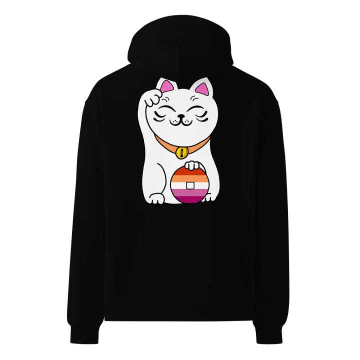 Maneki neko lesbian pride hoodie product image (6)