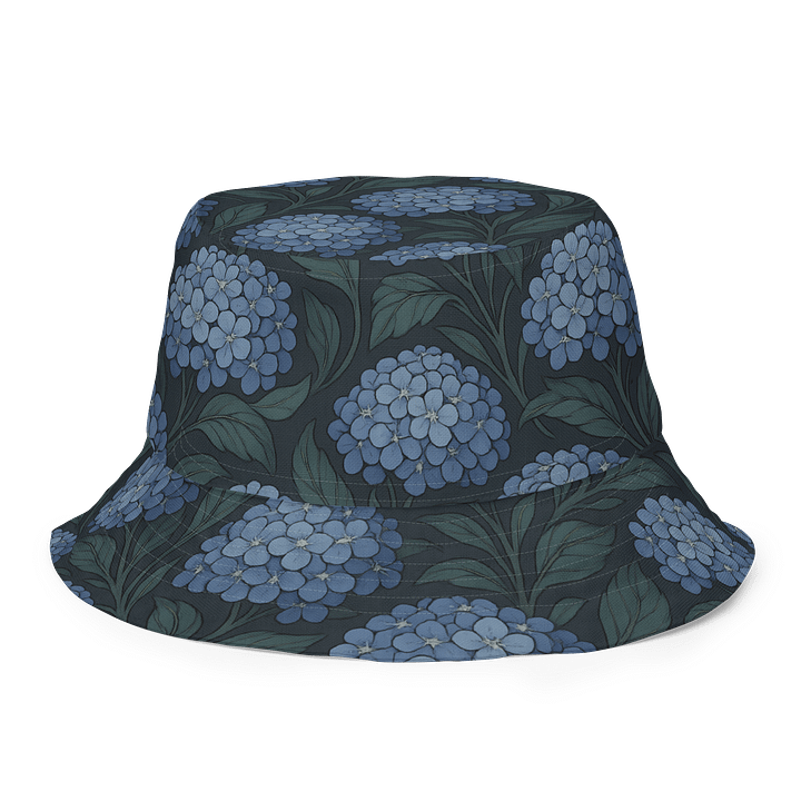 Blue Hydrangea Reversible Bucket Hat – Coastal, Garden & Travel Sun Hat product image (1)