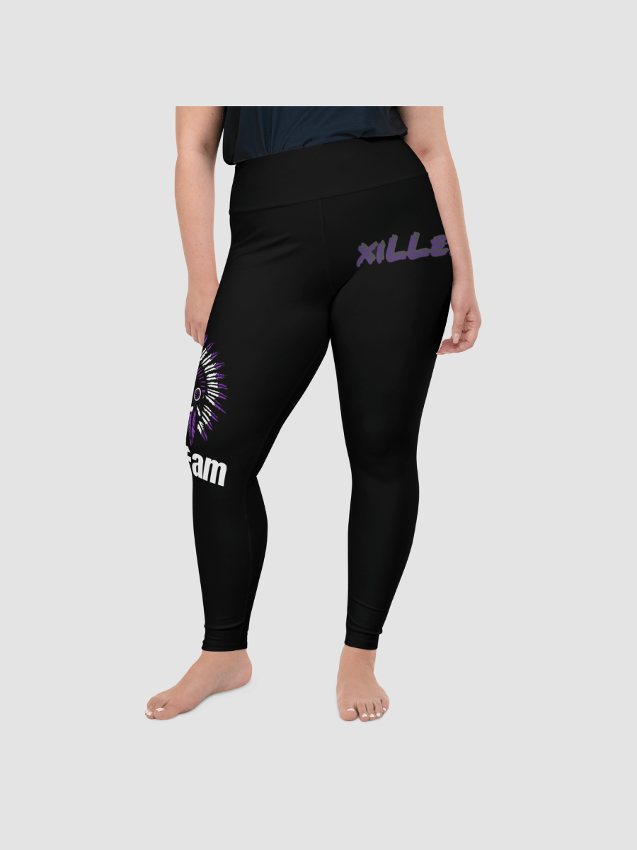 [xiLLestChief] All-Over Print Plus Size Leggings - Black product image (3)