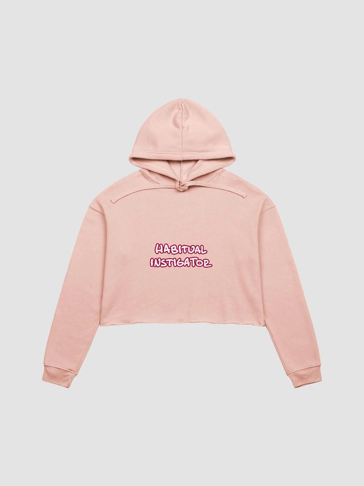 HABITUAL INSTIGATOR (lined design, #A6073C) fleece cropped hoodie product image (10)