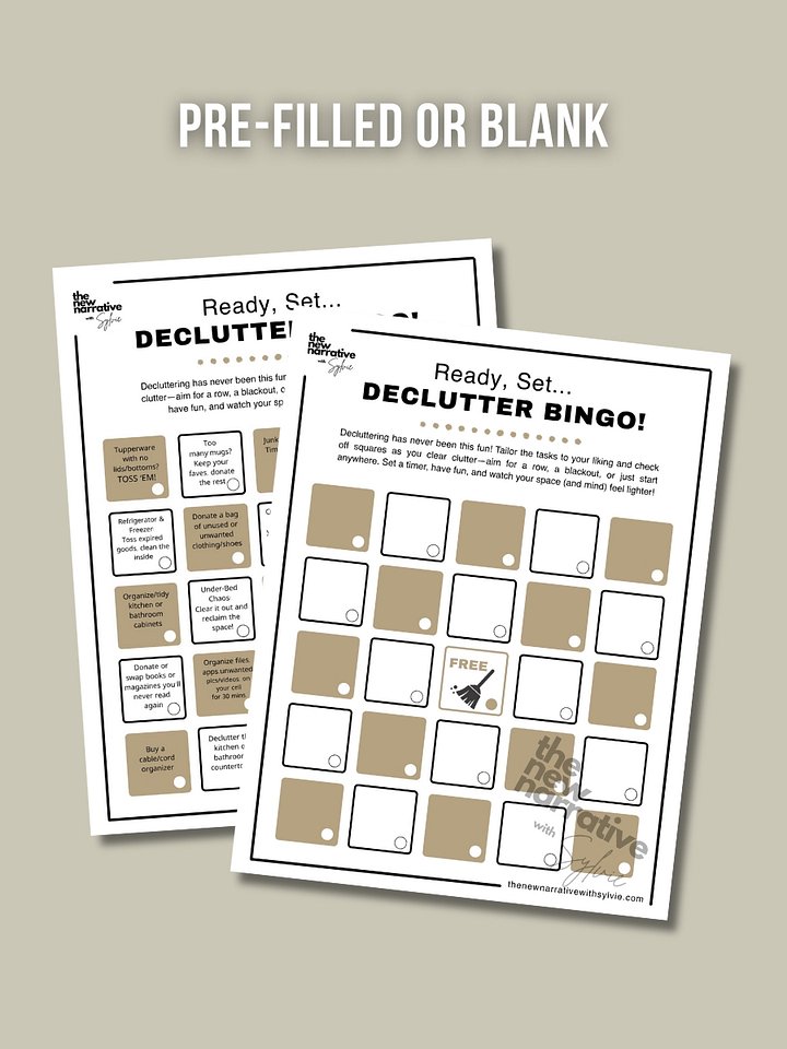 Printable Decluttering BINGO Card product image (2)