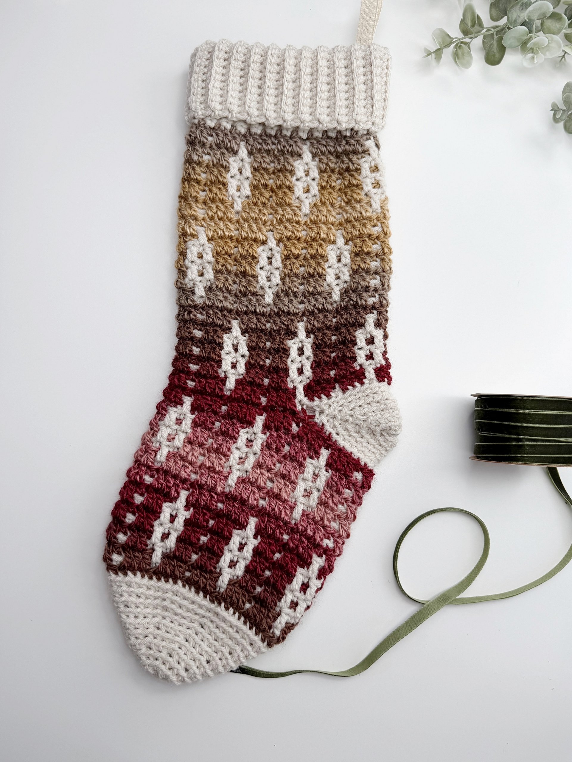 CROCHET PATTERN + VIDEO Overlay Mosaic Stocking - Starlight Stockings, 2 Designs, Charts Included In PDF product image (11)