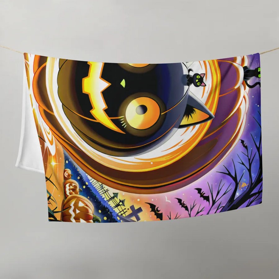 Kitty Pumpkin Blanket product image (9)
