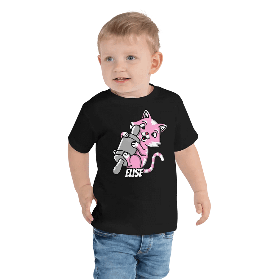 Cheerful Cat Rolling Pin Toddler T-Shirt product image (7)