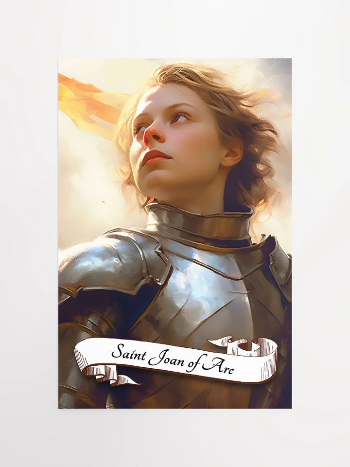 Saint Joan of Arc Patron Saint of Women Soldiers, Military, France, Abuse Victims, Matte Poster product image (2)