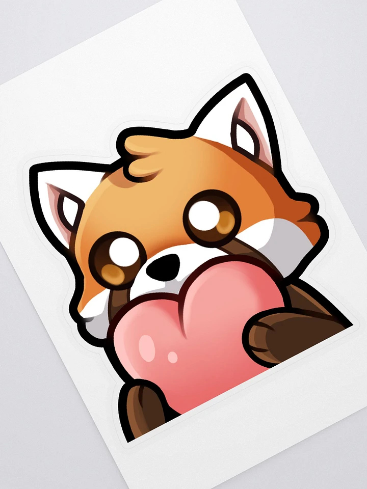Red Panda Heart Sticker Sheet product image (1)