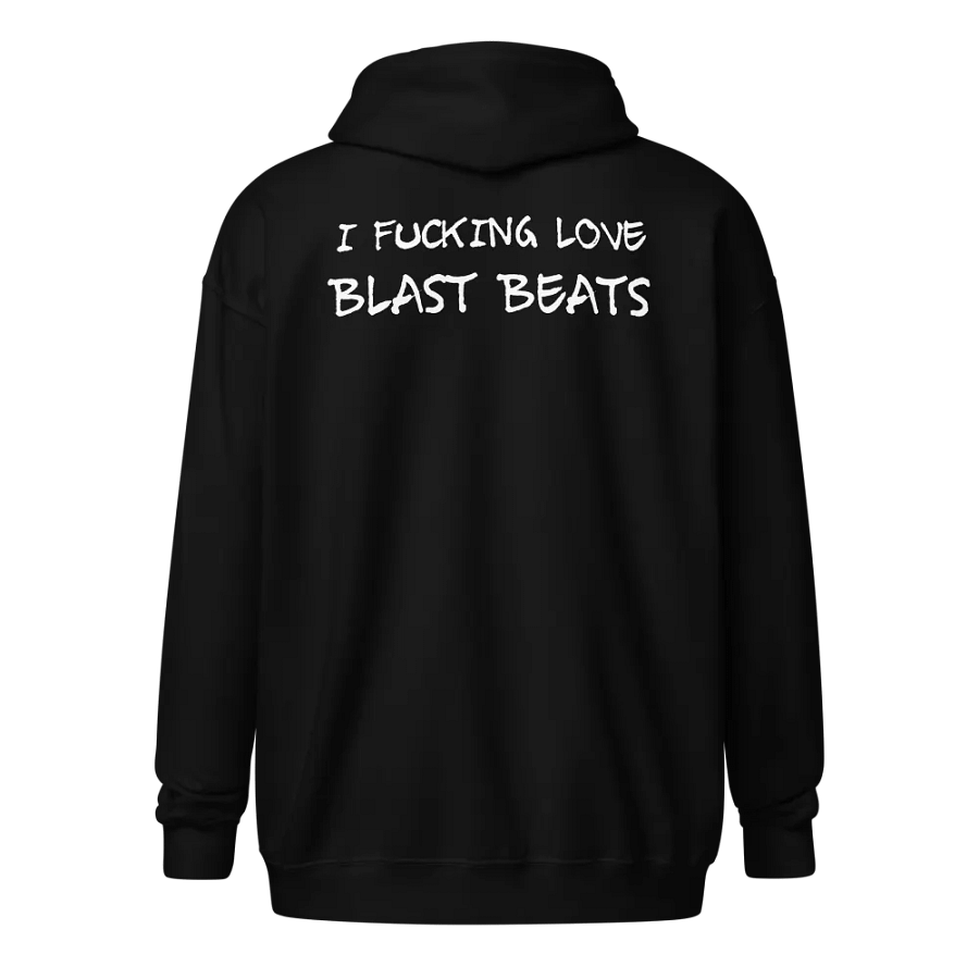 I Love Blast Beats zip hoodie product image (2)