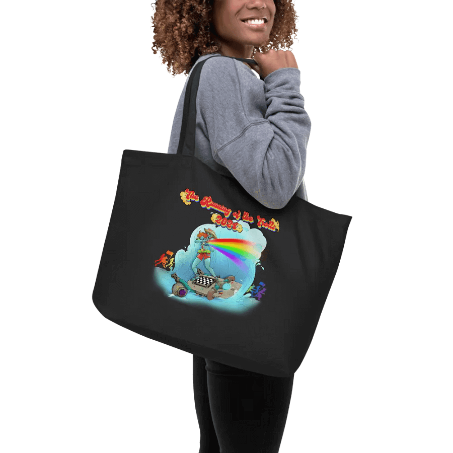Running of the Trolls Rainbow Large Eco Tote - by Mischi product image (9)