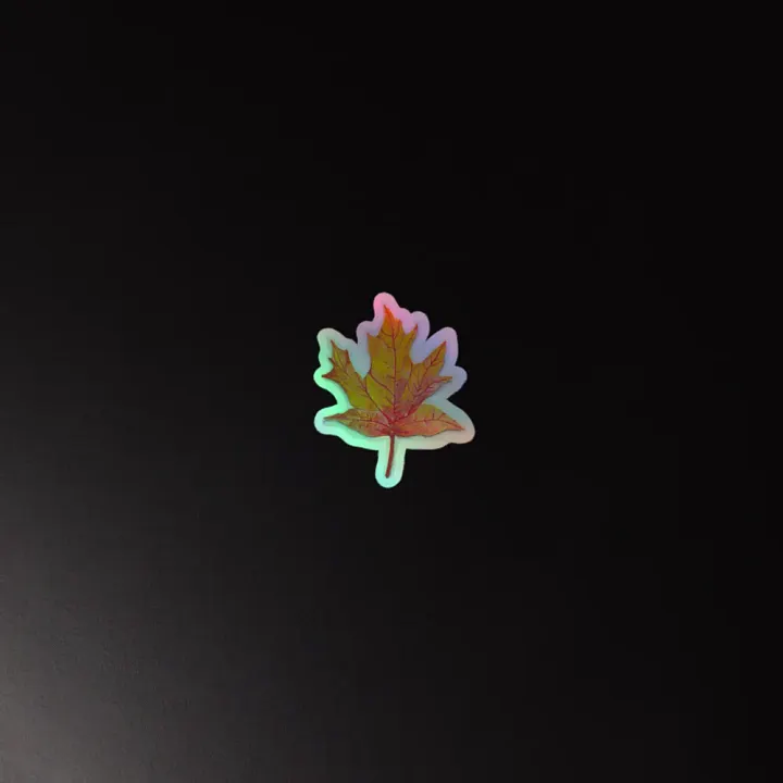 Autumn Leaf Holographic Sticker product image (4)
