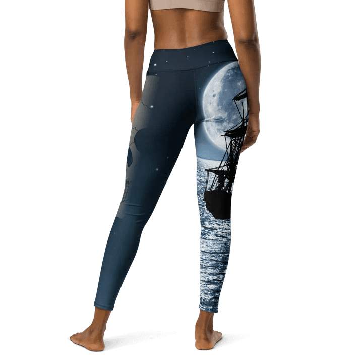 Pirate ship at night yoga leggings product image (2)