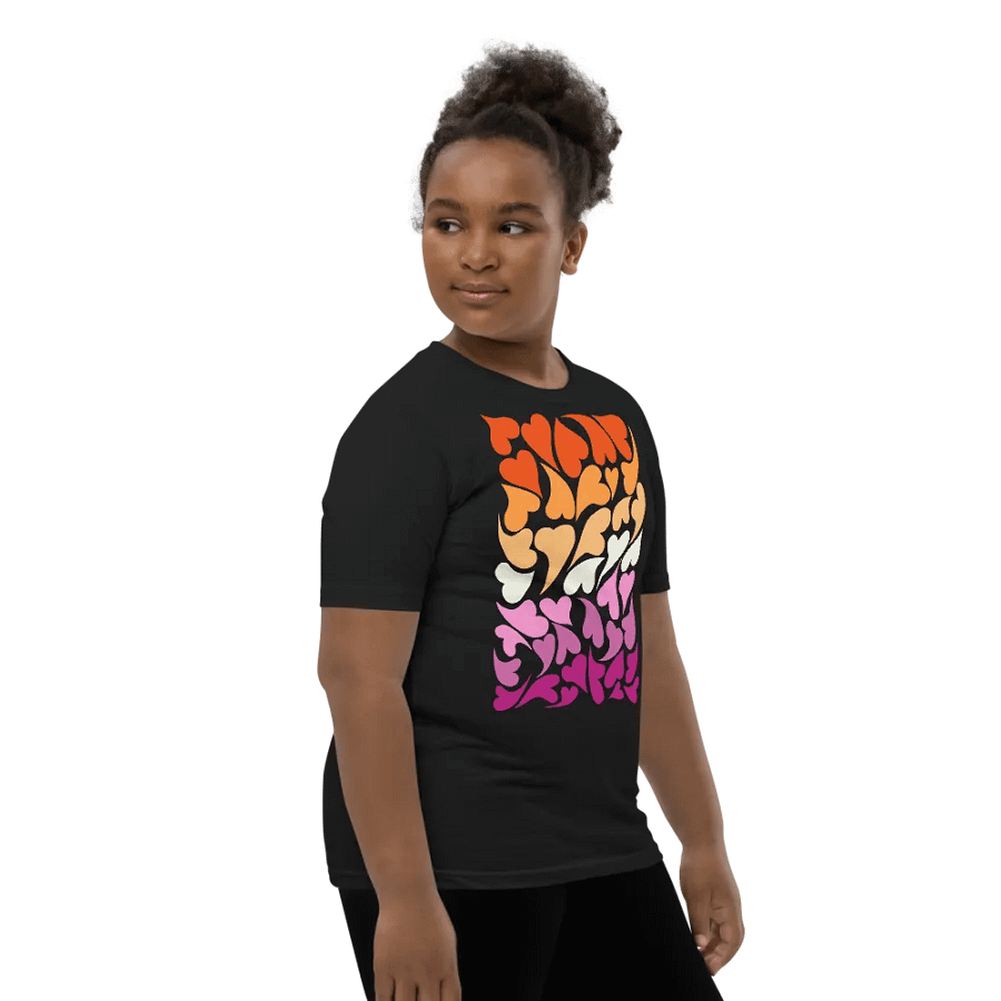 Nestled PRIDE Lesbian T-shirt (Youth) product image (15)