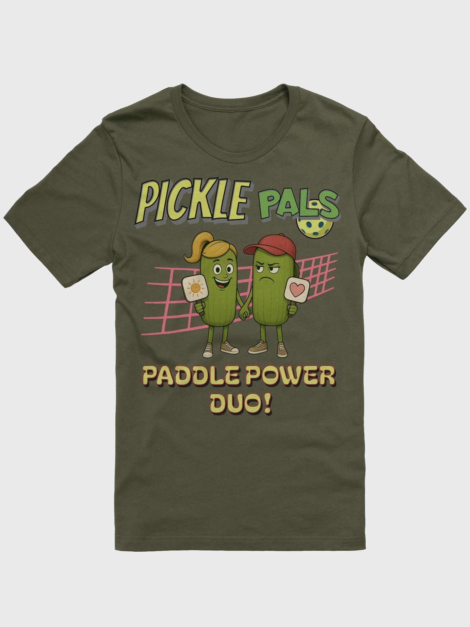 Pickle Pals Couple Paddle Power Pickleball T-Shirt product image (1)