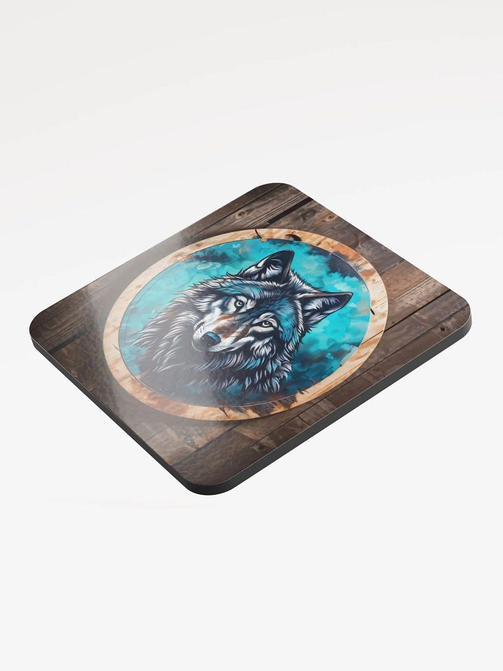 Glossed Cork Coaster - Wolf product image (2)