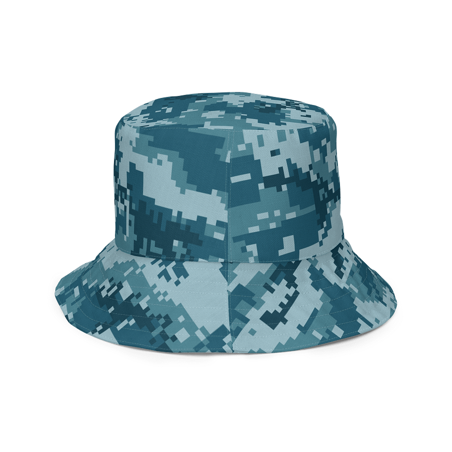 Pixelated Blue and Pink Camo Reversible Bucket Hat product image (6)