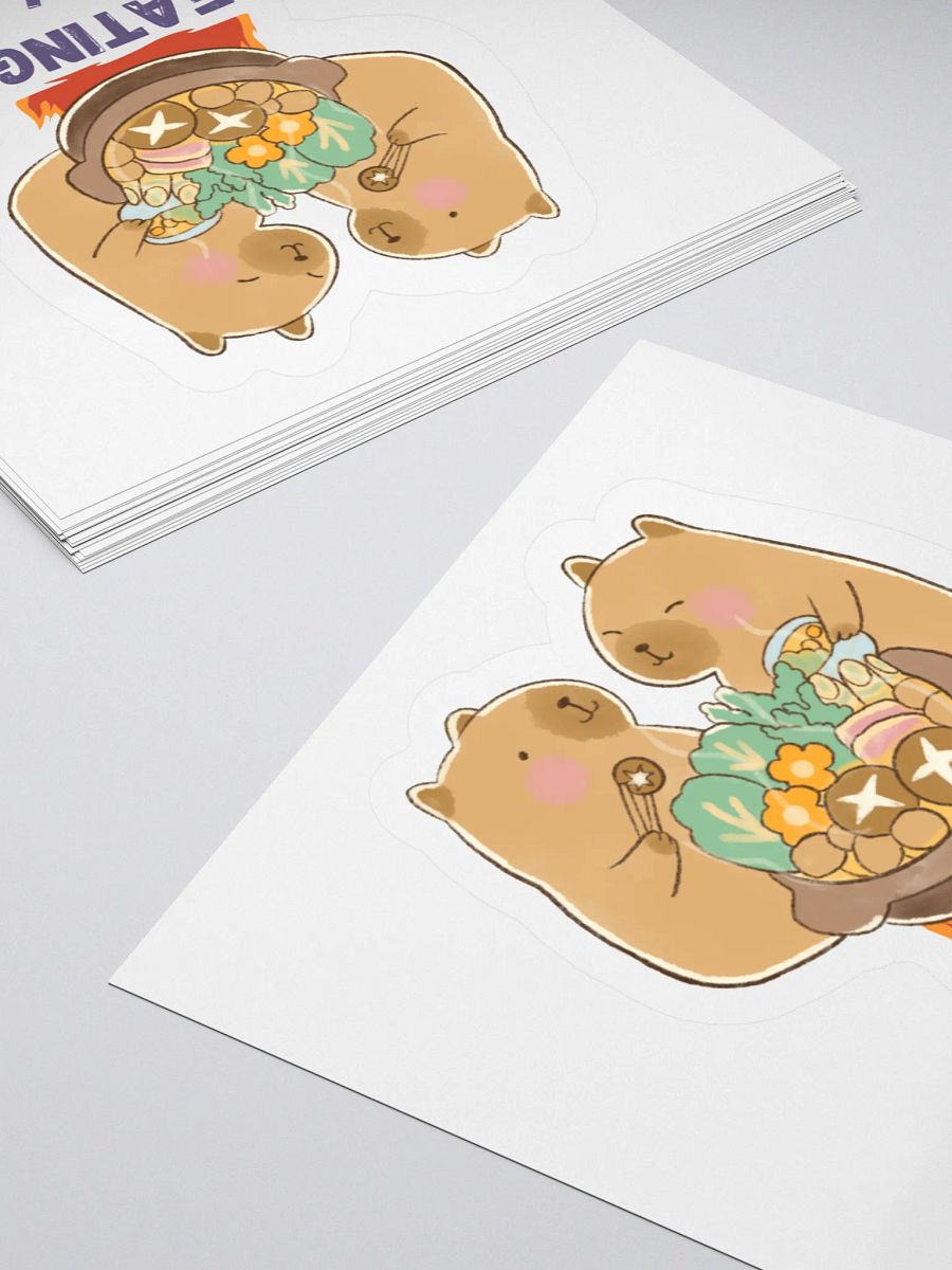 Capybara Hotpot Club — Eating Is My Job Sticker product image (16)