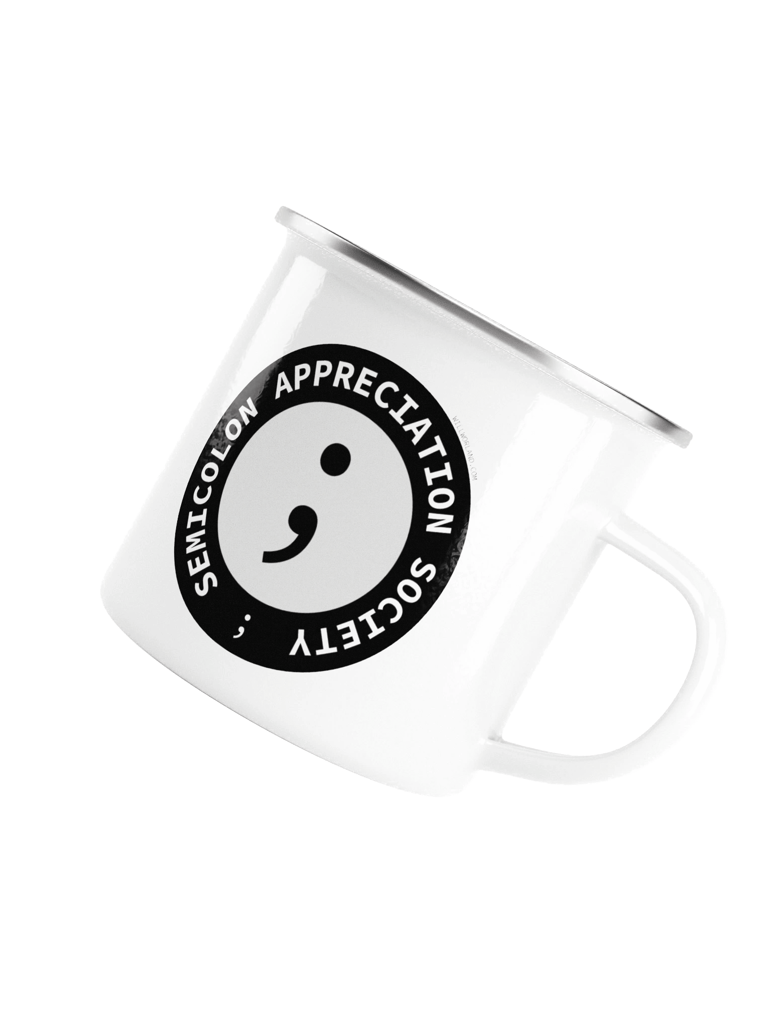 Semicolon Appreciation Society (Enamel Camp Mug) product image (5)