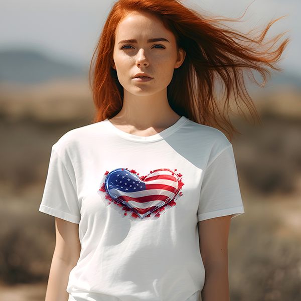 Patriotic Fallen Heart T-Shirt product image (1)