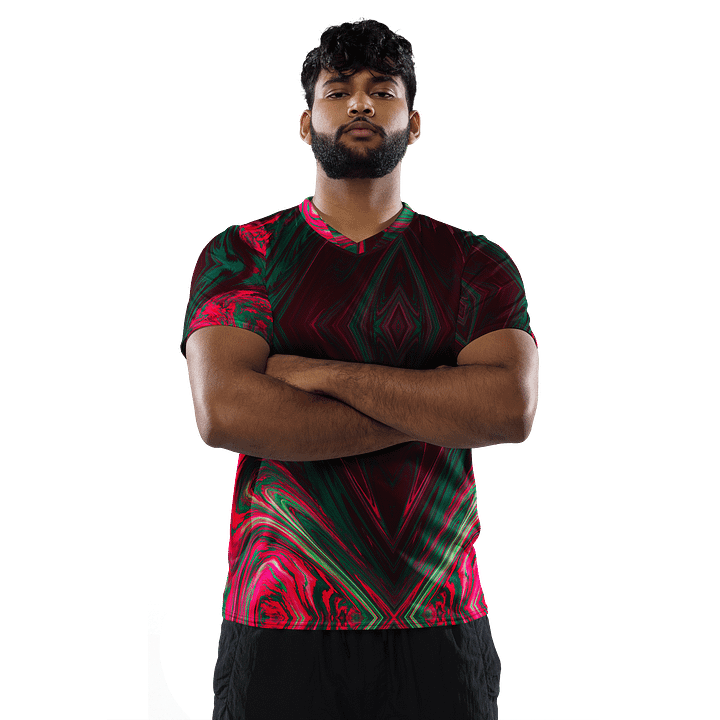 Crimson Rift Boxy Football Jersey product image (2)