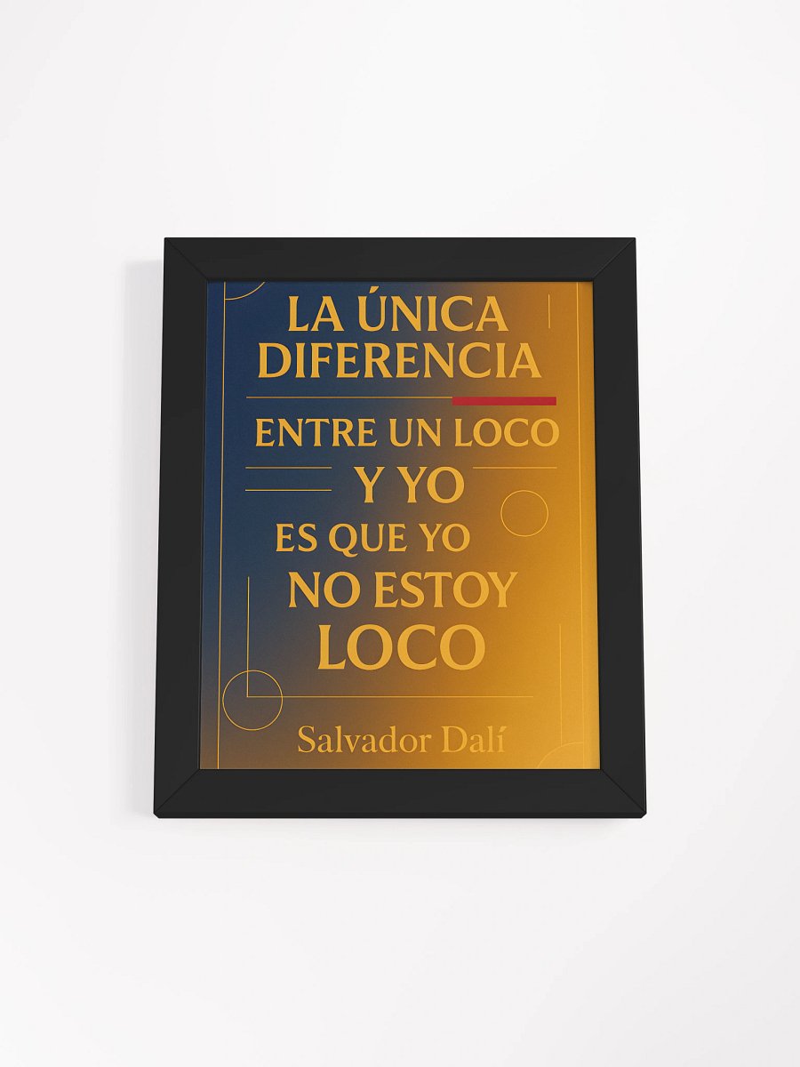 Póster ultra-premium Salvador Dalí con cita surrealista española trending 2025 product image (1)